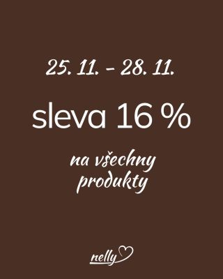 Dnes startuje sleva 16 % na všechny produkty! ✨🎉 V listopadu slaví narozeniny majitelka naší firmy a vy budete letos...